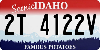 ID license plate 2T4122V