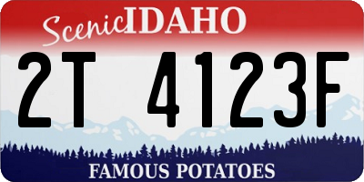 ID license plate 2T4123F