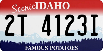 ID license plate 2T4123I