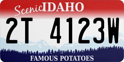 ID license plate 2T4123W