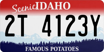 ID license plate 2T4123Y