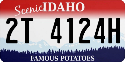 ID license plate 2T4124H