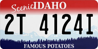 ID license plate 2T4124I