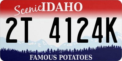 ID license plate 2T4124K