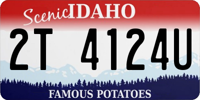 ID license plate 2T4124U