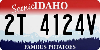 ID license plate 2T4124V