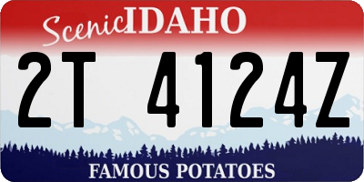 ID license plate 2T4124Z