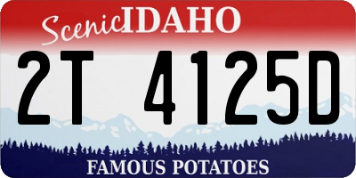 ID license plate 2T4125D
