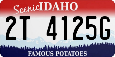 ID license plate 2T4125G