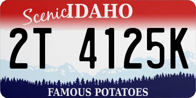 ID license plate 2T4125K