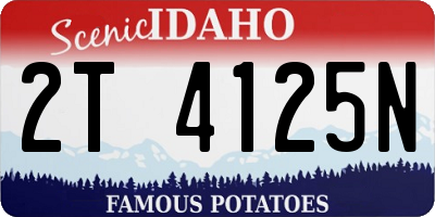 ID license plate 2T4125N