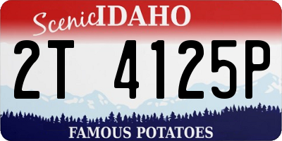 ID license plate 2T4125P