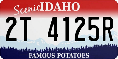 ID license plate 2T4125R
