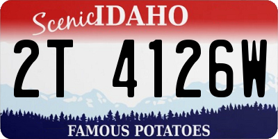 ID license plate 2T4126W