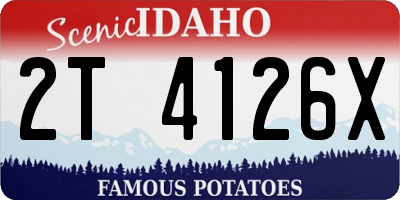 ID license plate 2T4126X