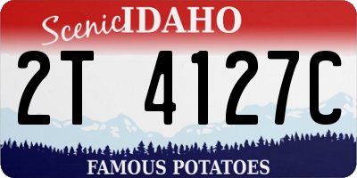 ID license plate 2T4127C