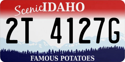 ID license plate 2T4127G