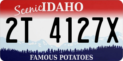 ID license plate 2T4127X