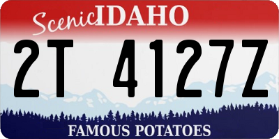ID license plate 2T4127Z