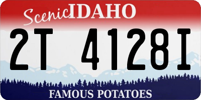 ID license plate 2T4128I