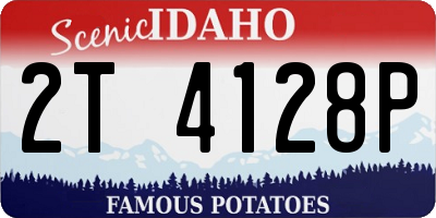 ID license plate 2T4128P