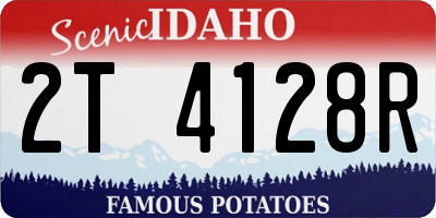 ID license plate 2T4128R