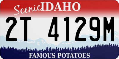 ID license plate 2T4129M