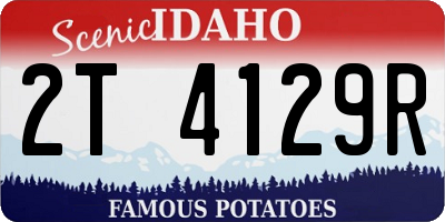 ID license plate 2T4129R