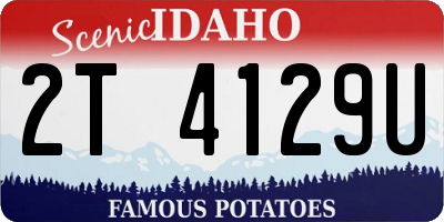 ID license plate 2T4129U