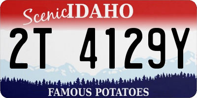 ID license plate 2T4129Y
