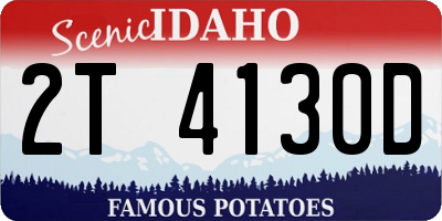 ID license plate 2T4130D