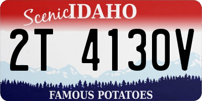 ID license plate 2T4130V