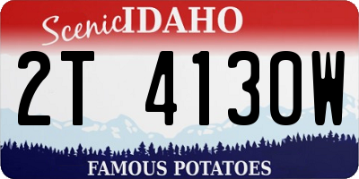 ID license plate 2T4130W