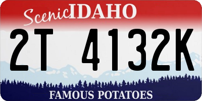 ID license plate 2T4132K