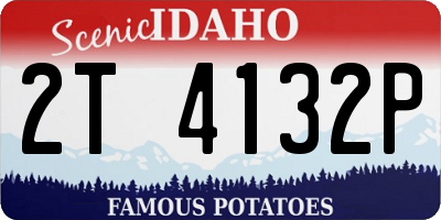 ID license plate 2T4132P