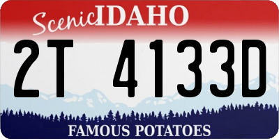 ID license plate 2T4133D