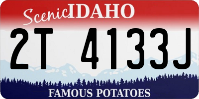ID license plate 2T4133J
