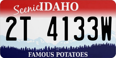 ID license plate 2T4133W