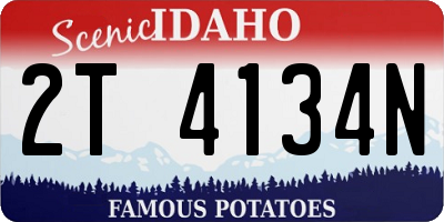 ID license plate 2T4134N