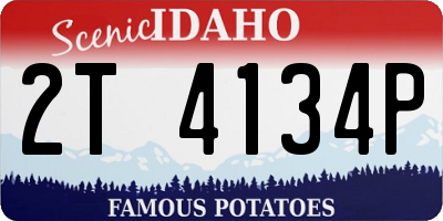 ID license plate 2T4134P