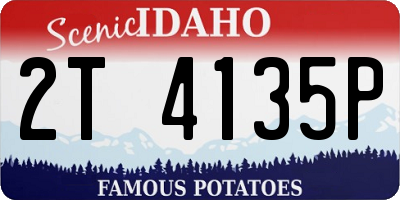 ID license plate 2T4135P