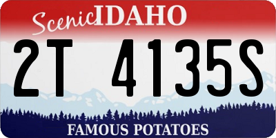 ID license plate 2T4135S