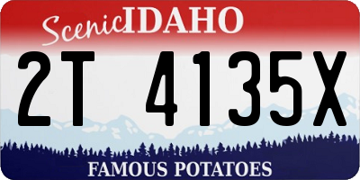 ID license plate 2T4135X