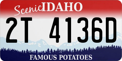 ID license plate 2T4136D