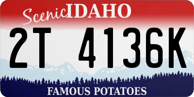 ID license plate 2T4136K