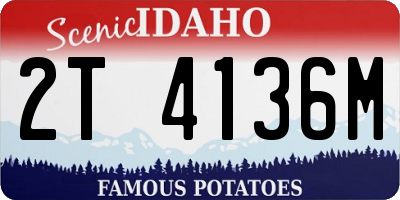 ID license plate 2T4136M