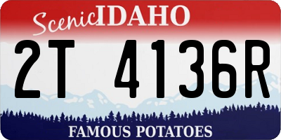 ID license plate 2T4136R