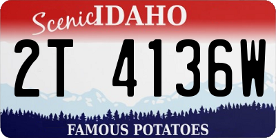 ID license plate 2T4136W