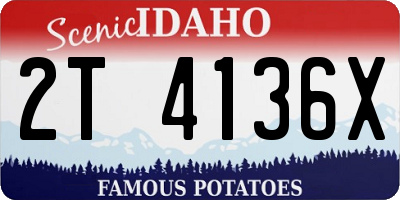 ID license plate 2T4136X