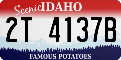 ID license plate 2T4137B